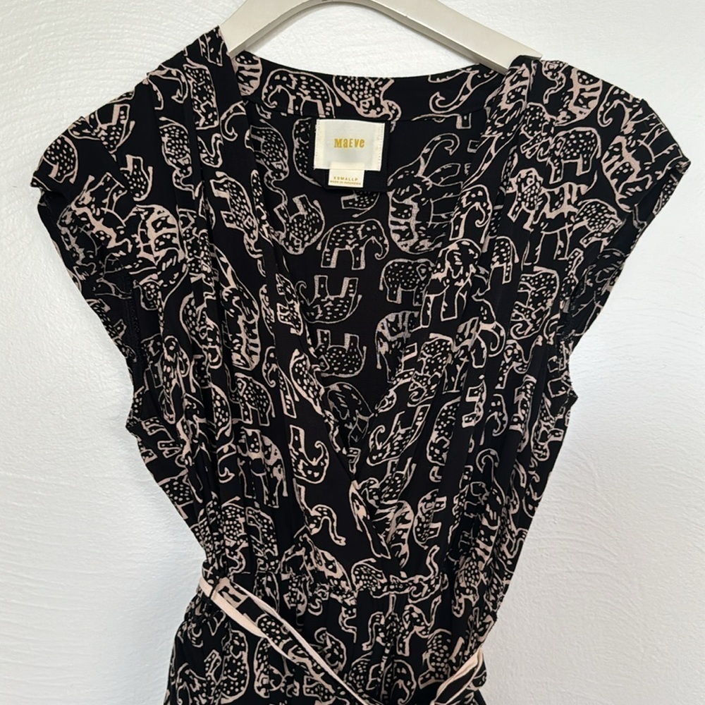 Anthropologie Maeve Noronha elephant printed mini dress animal print - Picture 5 of 10